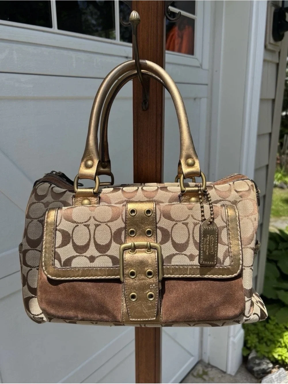 Coach Y2K Signature C Boston LIMITED EDITION 2004 Double Handles #1494 Bag - Picture 1 of 14